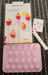BNIB RBV BIRKMANN CAKEPOP BAKER PINK 22 CUPCAKE POP MOULD KIT & STICKS - Picture 1 of 4