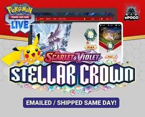 50 Stellar Crown Official Pokemon TCG Live Online QR Codes | SENT SAME DAY - Picture 1 of 4