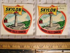 Rare ~ 2 Vintage Soaring SKYLON Decals Niagara Falls
