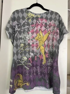Disneyland Tinker Bell Shirt WDW Skull Rhinestones Size XXL - Picture 1 of 3