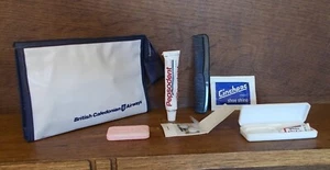 Vintage British Caledonian Airways Amenity Bag & Contents includes Pepsodent - Picture 1 of 11