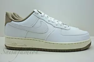 Nike Air Force 1 '07 LV8 White Khaki Coconut Milk FZ5225-100 Men's Size 9 - Picture 1 of 10