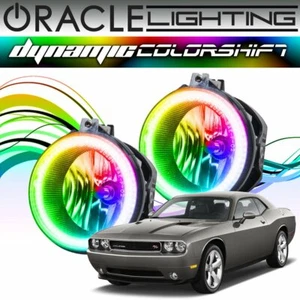 Oracle Dynamic ColorSHIFT LED Fog Light Halo Kit For 2008-2014 Dodge Challenger - Picture 1 of 6