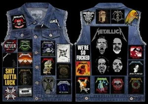 Metallica: Back Patch Plus 1 pequeño parche de corte Thrash chaleco batalla grande negro - Imagen 1 de 12