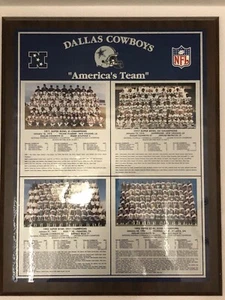 Dallas Cowboys America's Team 4x Super Bowl Plaque MINT - Picture 1 of 7