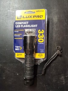 LUXPRO 330 Lumen Tactical Compact LED Flashlight with TackGrip - LP500V2