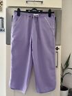 LADIES LIGHTWEIGHT CROPPED TROUSERS, LILAC, SIZE S, VALESI, NEW