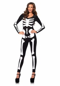 GLOW IN THE DARK SKELETON CATSUIT SIZE S - Picture 1 of 1