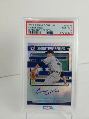 2021 Donruss Casey Mize RC Signature Series Autographed PSA 8 NM-MT - Detroit  - Image 1 of 2