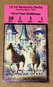 Kentucky Derby Ticket Stub Thunder Gulch Wins Gary Stevens Churchill Down 5/6/95 - Picture 1 of 2