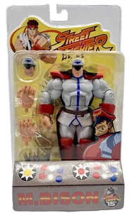 Street Fighter M. Bison Action Figure Gray 15th Round 1 Sota Toys 2004 Wear New - Picture 1 of 18