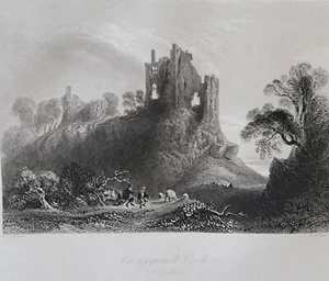 Carrigogunnell Castle in der Nähe von Limerick, Irland. 1860er Jahre Druck. W H Bartlett. - Bild 1 von 3