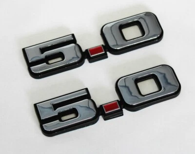 ¡Nuevo! Ford Mustang GT LX 1979-1993 emblemas de guardabarros 5,0 - par, juego de 2 Foto 1 de 4