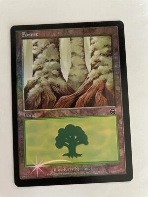 MTG FOIL MERCADIAN MASQUES FOREST NM MAGIC THE GATHERING #350/350 LAND ENGLISH - Image 1 of 4