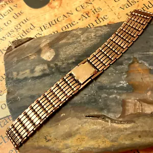 Roségold 1930er/40er Jahre Made in USA 16 mm Vintage Uhrenarmband hellrosa Farbe - Bild 1 von 8