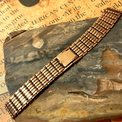 Reloj pulsera oro rosa años 30/40 hecho en EE. UU. 16mm vintage color rosa brillante Foto 1 de 4