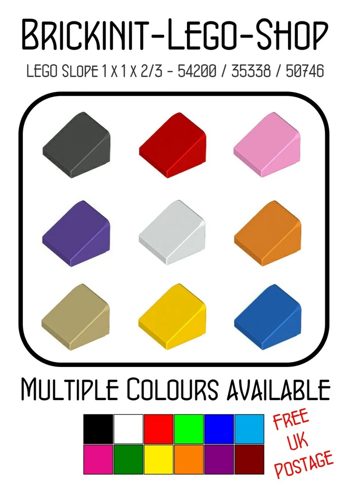 Lego 1x1 2/3 Cheese Wedge Slope (54200) x25 *Choose your Colour* NEW Star Wars - Image 1 of 1