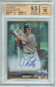 2017 Bowman Entwurf Chrom Entwurf Tristen Lutz schwarzer Refraktor Auto /75 BGS 9,5 10 - Bild 1 von 2