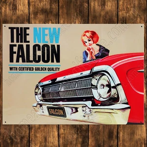 ALUMINIUM SIGN - 200MM X 285MM - THE NEW FORD FALCON XM - Picture 1 of 1