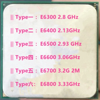 Intel Core E6300 E6400 E6500 E6600 E6700 E6800  Processor CPU - Image 1 of 4