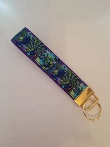 Peacock print key fob wristlet - Picture 1 of 1