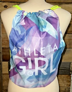ATHLETA Cinch Bag lila/blau/gelb süß Prisma Neon Kordelzug Rucksack Sport - Bild 1 von 6