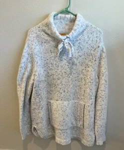 Ruby Rd women’s size large Sweater White W/ Blue gray Speckles Cozy - Picture 1 of 3