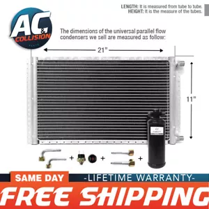 Universal Condenser Kit Parallel Flow 11 x 21 Oring with Drier AC A/C - Picture 1 of 1