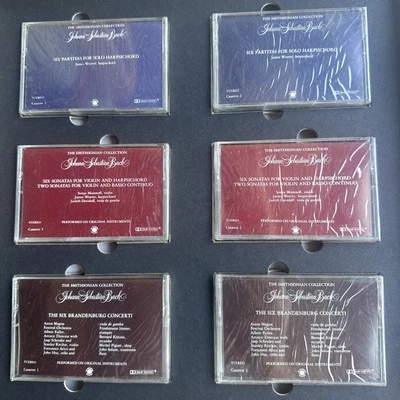 Smithsonian Bach Cassette Set – Brandenburg, Sonatas, Harpsichord Sealed New - Image 1 of 4