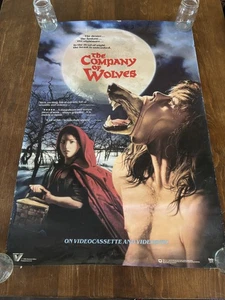 Vintage 1985 The Company of Wolves Horror Poster Vestron Video Store 27x41 VHS - Picture 1 of 14