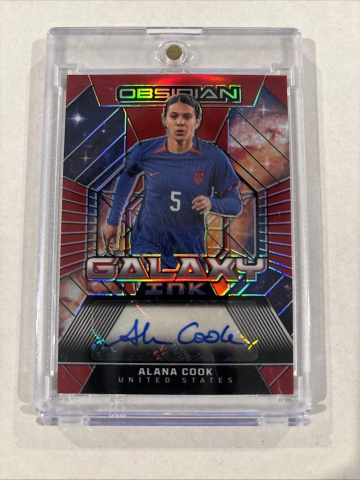 2024-25 Panini Obsidian FIFA Alana Cook USWNT Galaxy Ink Gold 4/5  - Image 1 of 2