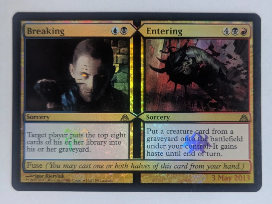 Magic Mtg FOIL Dragon's Maze Launch Party Breaking   Entering    near mint - Image 1 of 1