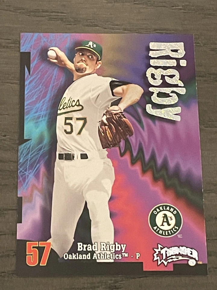 1998 SkyBox Circa Thunder Rave Brad Rigby #230 Oakland Athletics /150 - Image 1 of 2
