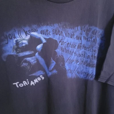 Vintage TORI AMOS Plugged 1998 Concert Tour Shirt Adult XL Black 90s Faded - Image 1 of 4