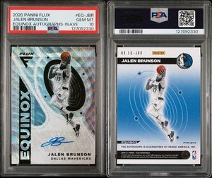 2020 Flux #EQ-JBR JALEN BRUNSON Equinox Auto Wave PSA 10 GEM MINT - Bild 1 von 3