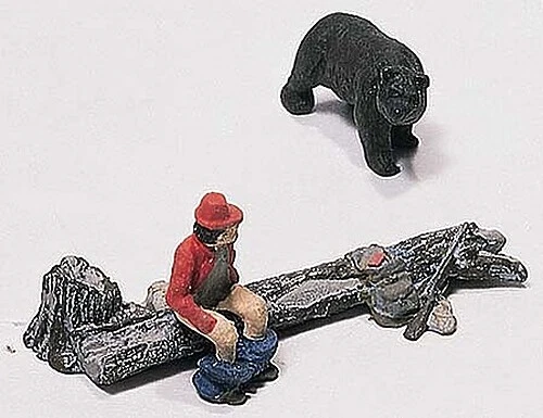Woodland Bare Hunter - HO Scale Model Railroad Figure - #d227 - Image 1 of 1