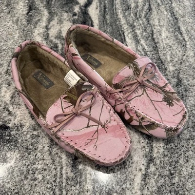 Zapatillas forradas de piel de camuflaje rosa talla 10 Natural Reflections para mujer Foto 1 de 4