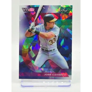 2024 Leaf Vivid Baseball Jose Canseco Purple Crystal Refractor 3/7 SP Athletics - Picture 1 of 2