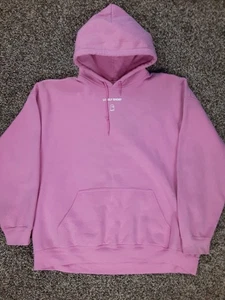 Unisex 2XL Lonely Ghost Text Me When You Get Home Pink Pullover Hoodie - Picture 1 of 14