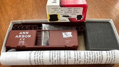 Intermountain HO Scale Kit #40464-01 PS-1 40’ Box Car Ann Arbor Lg Flag 1208 NY - Image 1 of 4