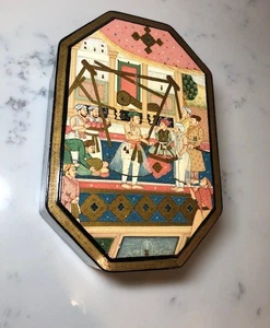 Vintage Deko Indien Indisch Holz Holz bemalt große Schatulle Schmuck Schmuck - Bild 1 von 16