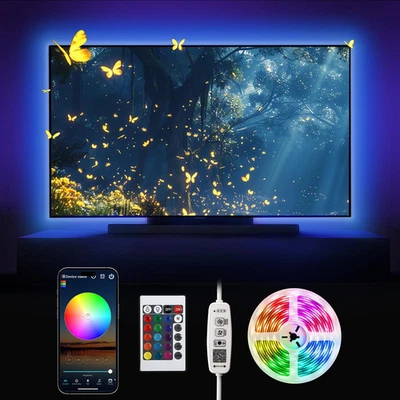 Striscia LED 3M USB per TV Con Telecomando E App Bluetooth, Illuminazione RGB pe - Immagine 1 di 4