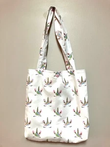 Unicorn Theme Tote Bag - Girls Lined Bag - Picture 1 of 2