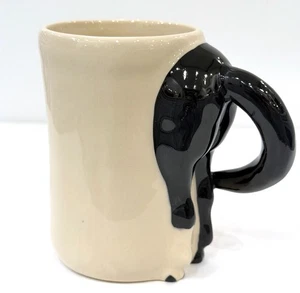 Vintage Horse Black Rear-end Tail Mug by Happy Appy Valley Studio - Diane 1987 - Picture 1 of 3