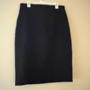 Falda lápiz Banana Republic negra talla 16 mezcla de algodón forrada con cremallera trasera - Imagen 1 de 4