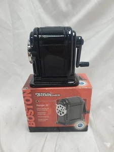 Boston Ranger 55 Crank Pencil Sharpener Gloss Black Adjustible NEW - Picture 1 of 12