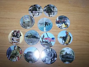 7th Print Set 25 Cent AAFES Pogs 2005B printing About Uncir. All 13 pogs - Picture 1 of 3