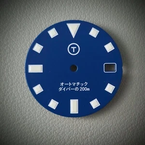 TLDC0621 Blue C3 / Seiko Mod PLGS Date Dial NH35 4R35 SKX SRPD 28.5 28.5mm - Picture 1 of 1