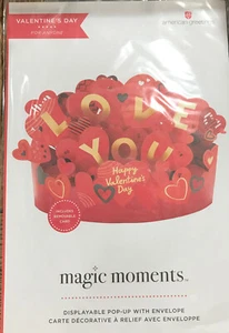 Magic Moments Large 3D Pop Up Valentine's Day Card "XOXO Includes Removable Card - Picture 1 of 4