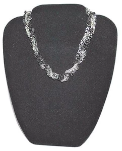 Bonnie Jonas Mixed Chain Necklace, Hematite Silver - NEW - Picture 1 of 4